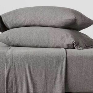 Room Essentials Heather Gray Cotton-Blend Sheet Set